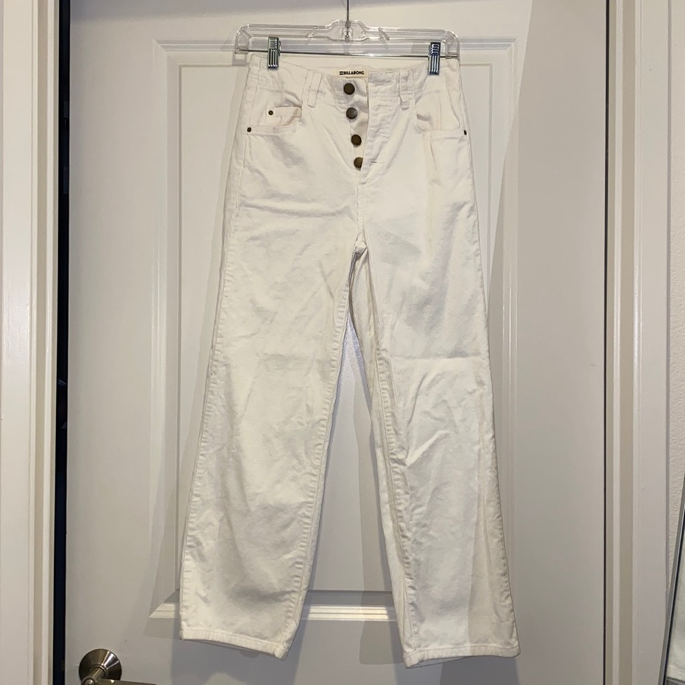 White corduroy jeans